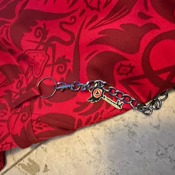 Hazbin Hotel L Wallpaper Scuba Shortalls Cosplay Streetwear Romper Overalls NEW - Picture 10 of 12